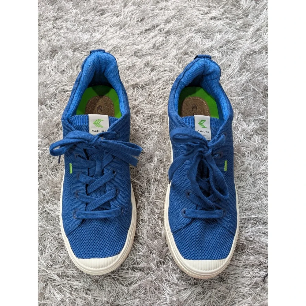 Cariuma IBI Low Royal Blue Knit Sneakers 300608U10M Mens 9 Womens 10.5